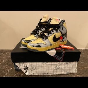 Nike dunk high black acid wash